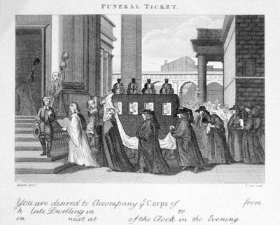 Biglietto funebre da William Hogarth