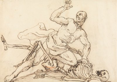 Epitafio di George Taylor: George Taylor che rompe le costole della morte da William Hogarth