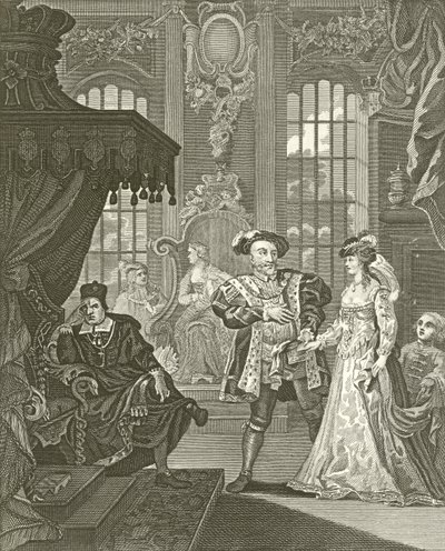 Enrico VIII e Anna Bolena da William Hogarth