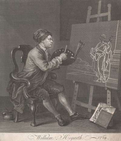 Hogarth dipinge la Musa comica da William Hogarth