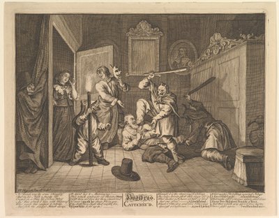 Hudibras catechizzato Dodici grandi illustrazioni per Hudibras di Samuel Butler, Tavola 9, 1725-68 da William Hogarth