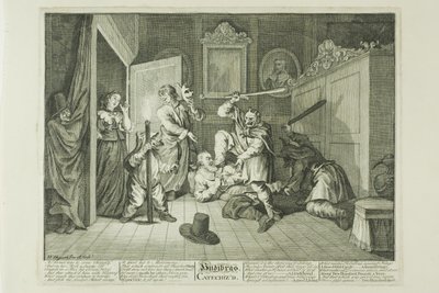 Hudibras Catechizzato, piatto nove di Hudibras da William Hogarth