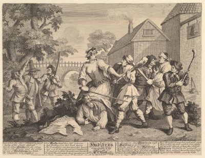 Hudibras sconfitto da Trulla, Dodici grandi illustrazioni per Samuel Butler, febbraio 1725-26 da William Hogarth
