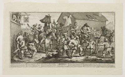 Hudibras e lo Skimmington, tavola sette di Hudibras da William Hogarth