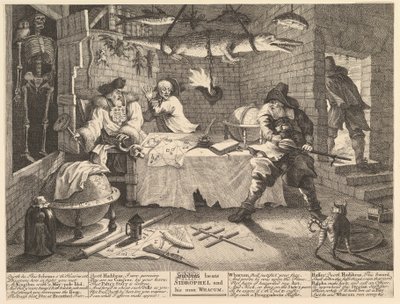 Hudibras batte Sidrophel e il suo uomo Whacum, Dodici grandi illustrazioni per Sa da William Hogarth