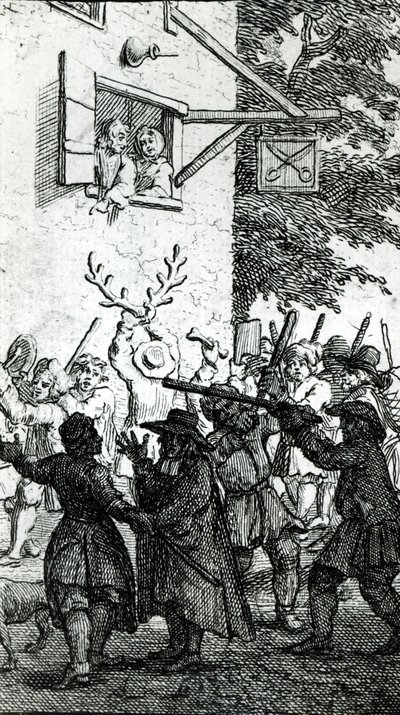 Baccano contro un sarto da William Hogarth