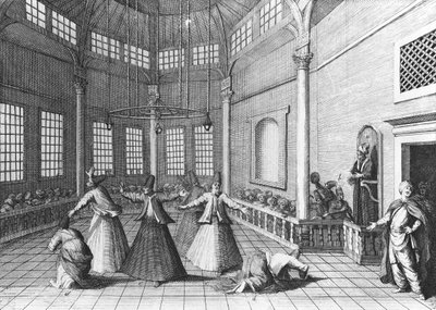 Dentro una moschea turca, illustrazione da 
