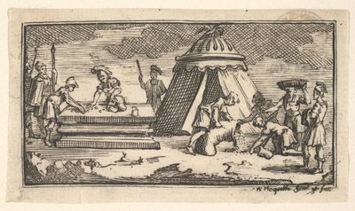 Orzo emesso invece di grano [prima versione] John Beaver, Punizione militare romana da William Hogarth