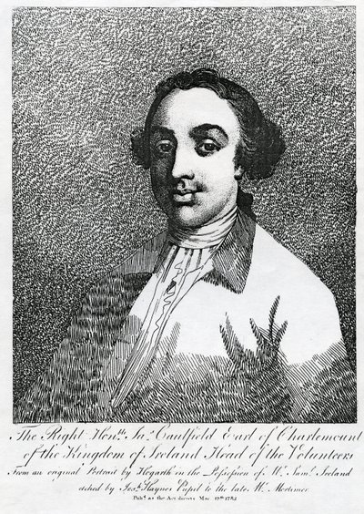 James Caulfield, 1° Conte di Charlemont, inciso da Joseph Haynes, 1782 da William Hogarth
