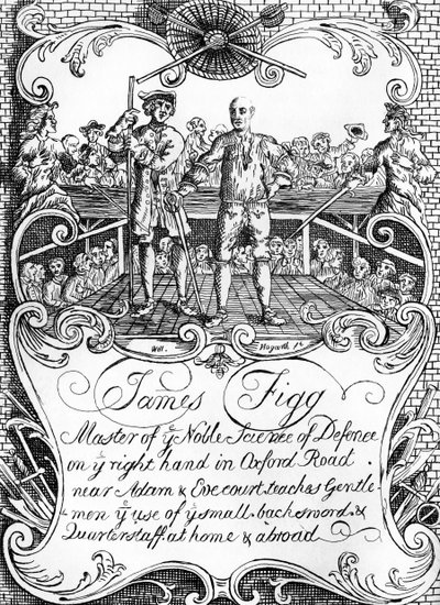 James Figg - pubblicità di William Hogarth, c. 1729/30 da William Hogarth