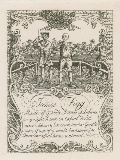 Biglietto da visita di James Figg disegnato da Hogarth da William Hogarth
