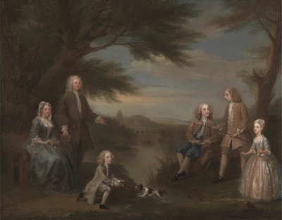 John ed Elizabeth Jeffreys e i loro figli da William Hogarth