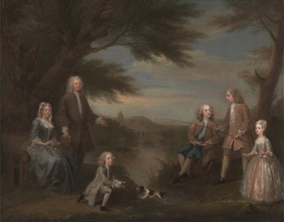John ed Elizabeth Jeffreys e i loro Figli da William Hogarth
