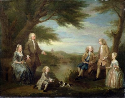 John ed Elizabeth Jeffreys e i loro figli, 1730 da William Hogarth