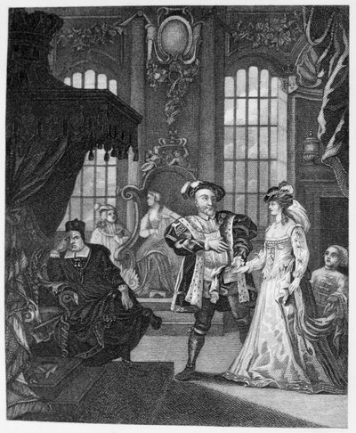 Re Enrico VIII e Anna Bolena da William Hogarth