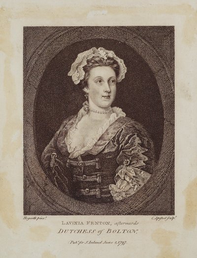 Lavinia Fenton, poi Duchessa di Bolton, incisa da Cornelius Apostool (1762-1844), 1797 da William Hogarth