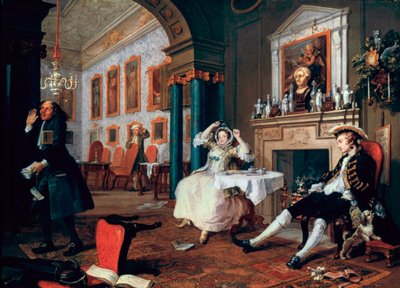 Marriage A-la-Mode: 2. Il tête-à-tête, 1743 da William Hogarth