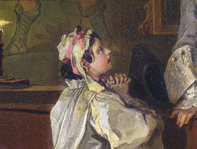 Matrimonio alla moda: V, Il Bagno, c.1743 (dettaglio) da William Hogarth