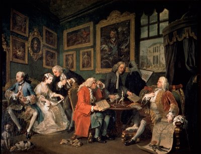 Il matrimonio alla moda: 1, Il contratto di matrimonio da William Hogarth