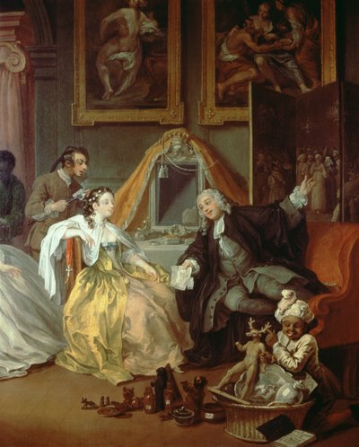 Matrimonio alla moda: IV - La toeletta (dettaglio) da William Hogarth