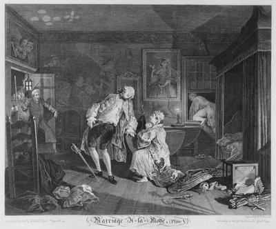 Matrimonio alla moda, Piatto V, Il Bagnio, 1745 da William Hogarth