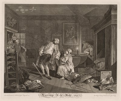 Matrimonio alla Moda: La Morte del Conte da William Hogarth