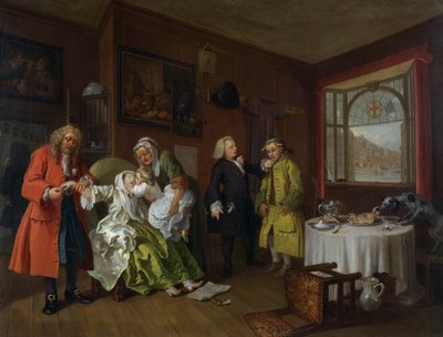 Matrimonio alla moda: VI, La morte della signora, c.1743 da William Hogarth
