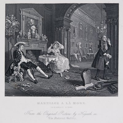 Matrimonio à la Mode: scena della colazione da William Hogarth