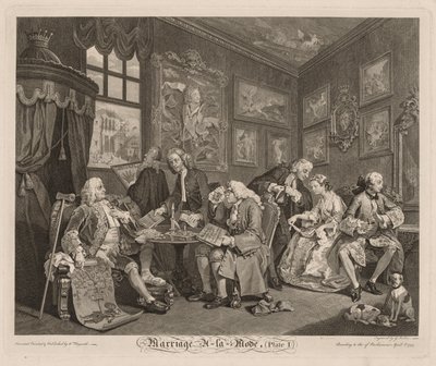 Matrimonio alla moda: Il contratto, 1745 da William Hogarth