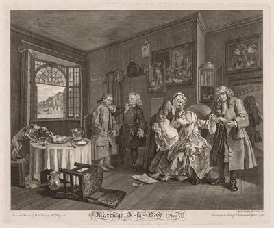 Matrimonio alla Moda: La Morte della Contessa da William Hogarth