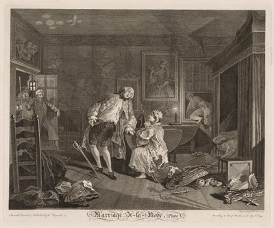 Matrimonio alla Moda: La Morte del Conte da William Hogarth