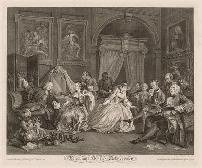 Matrimonio alla moda: La scena della toilette, 1745 da William Hogarth