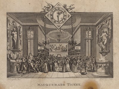 Biglietto per il ballo in maschera da William Hogarth