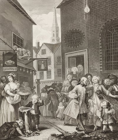 Mezzogiorno, da: Le quattro ore del giorno da William Hogarth