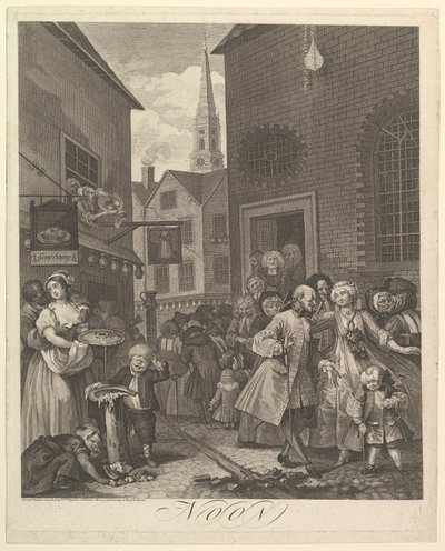 Mezzogiorno Le quattro ore del giorno, 25 marzo 1738 da William Hogarth