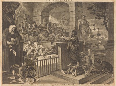 Paolo davanti a Felice Burlescato da William Hogarth