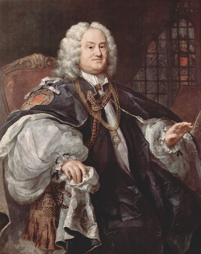 Ritratto di Benjamin Hoadly (1676-1761), ecclesiastico inglese, che fu successivamente vescovo di Bangor, Hereford, Salisbury e Winchester da William Hogarth