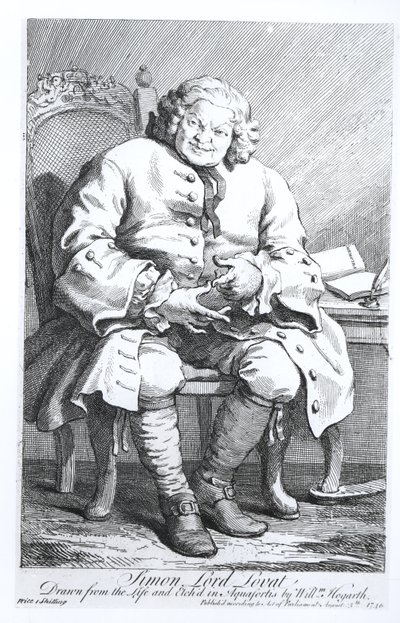 Ritratto di Simon Fraser, Lord Lovat (c.1667-1747) 25 agosto 1746 da William Hogarth