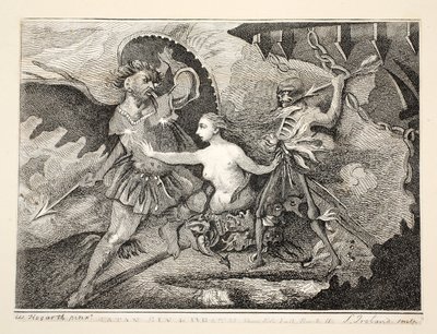 Satana, Peccato e Morte, pub. 1792 da William Hogarth