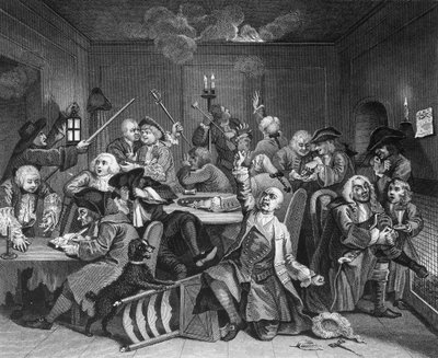 Scena VI: Il libertino alla casa da gioco da William Hogarth