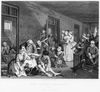Scena a Bedlam, tavola VIII, da A Rake