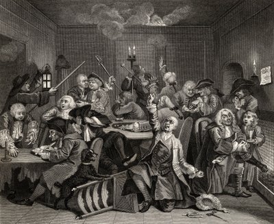 Scena in una casa da gioco, tavola VI da 