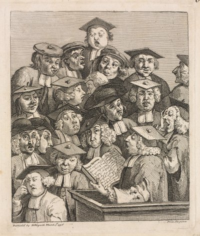Studiosi a una lezione, 1736-1737 da William Hogarth