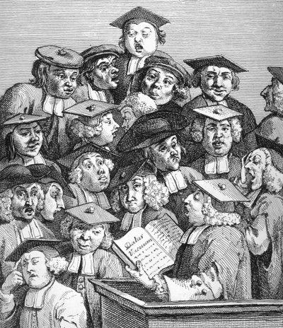 Studiosi a una lezione, 20 gennaio 1736-37 da William Hogarth