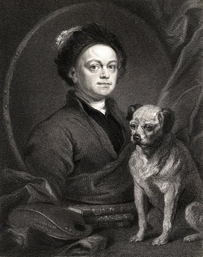 Autoritratto, da Galleria di Ritratti, pubblicato nel 1833 da William Hogarth