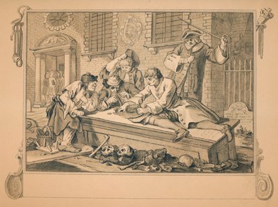 Schizzo per Industria e Ozio - Tavola III, 1747 da William Hogarth