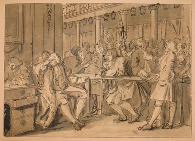 Schizzo per Industria e Ozio - Piatto X, 1747 da William Hogarth