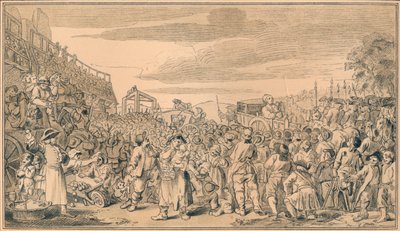 Schizzo per la tavola XI di Industria e Ozio, 1747 da William Hogarth