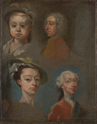 Studi di Teste da William Hogarth