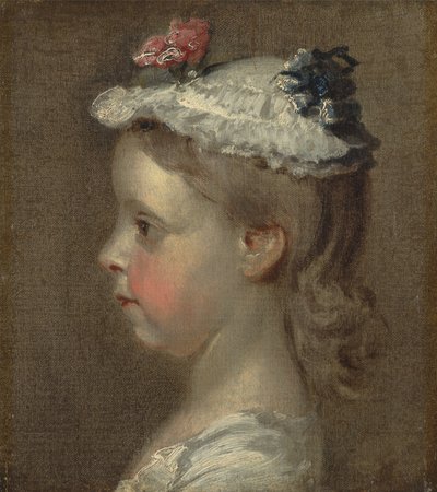 Studio della testa di una ragazza, c.1740-50 da William Hogarth